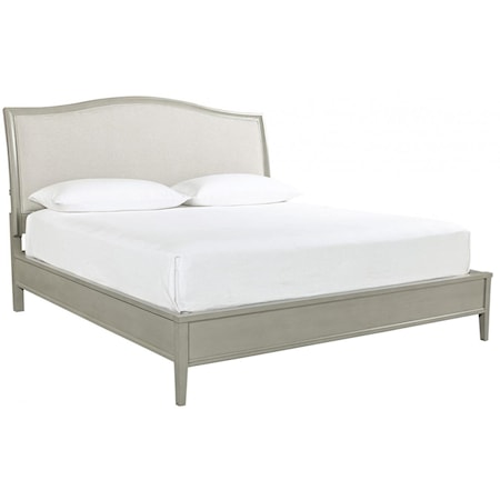 Transitional Queen Platform Bed with USB Port