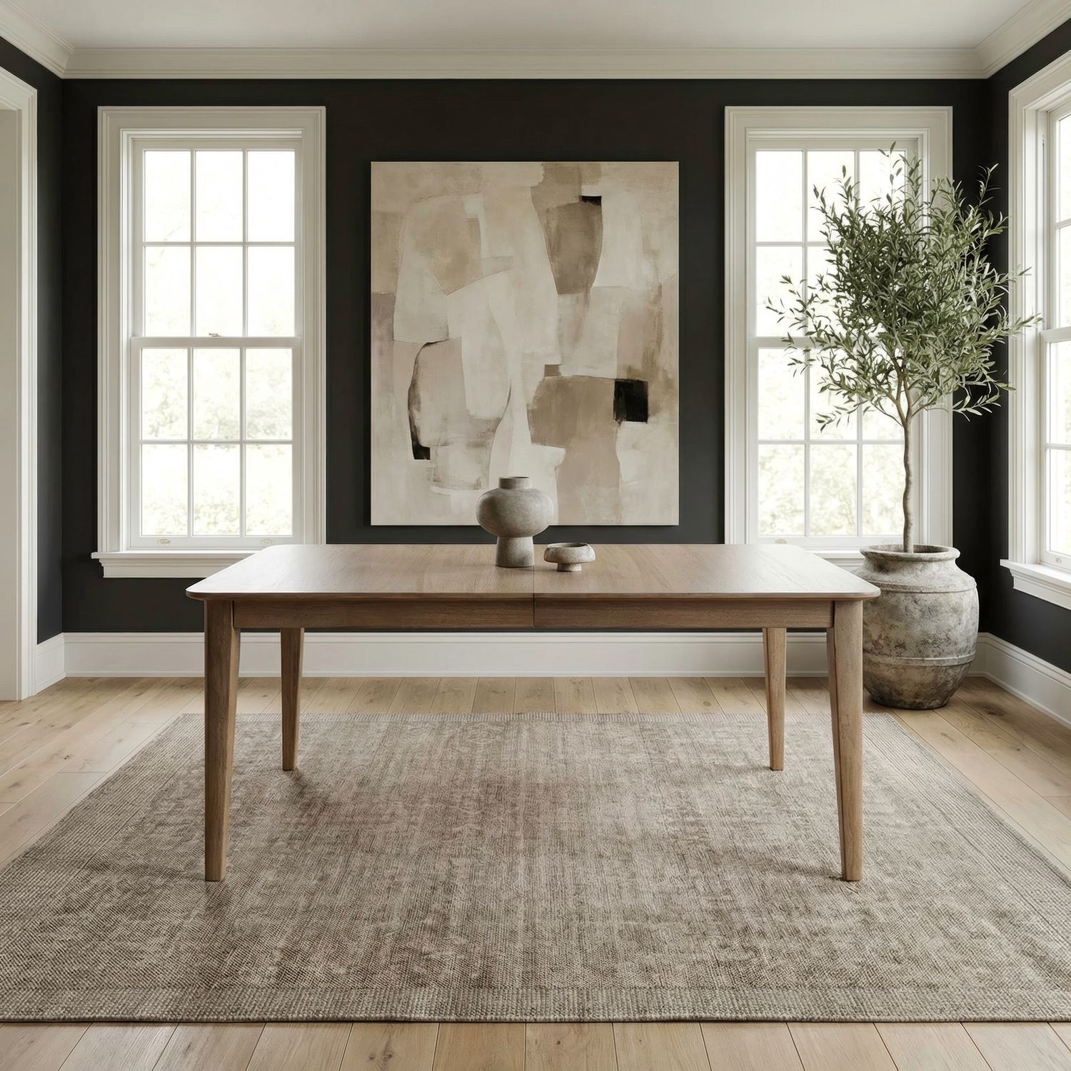 Rectangular Dining Table w/18" Leaf
