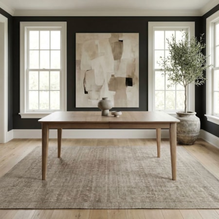 Rectangular Dining Table w/18" Leaf