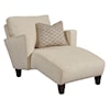 VFM Signature 3005 STANLEY SANDSTONE Chaise Lounge with Exposed Wooden Legs