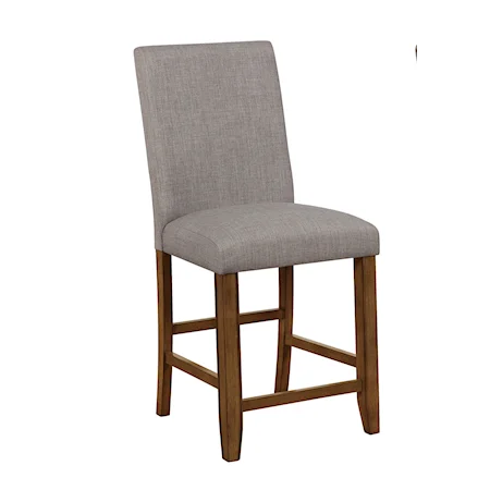 Transitional Counter Height Upholstered Dining Chair with Nail Head Trim