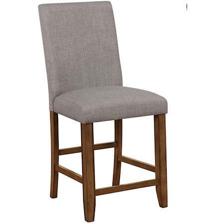 Transitional Counter Height Upholstered Dining Chair with Nail Head Trim