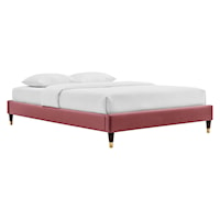 Full Performance Velvet Platform Bed Frame