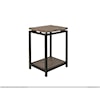 International Furniture Direct Blacksmith Chairside Table with Shelving