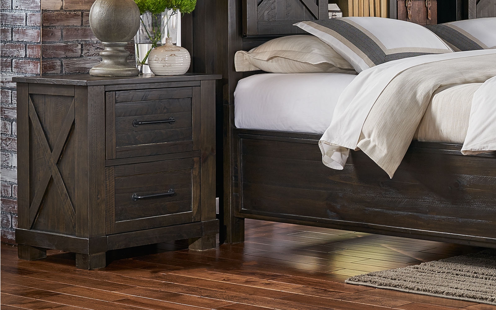 A-America Sun Valley Nightstand with USB Charging