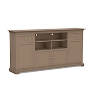 Transitional 83" Wide Customizable 41" Extra Tall TV Console
