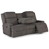 Bravo Furniture O'Neil Space Saver Reclining Sofa w/ Drop Down Tray