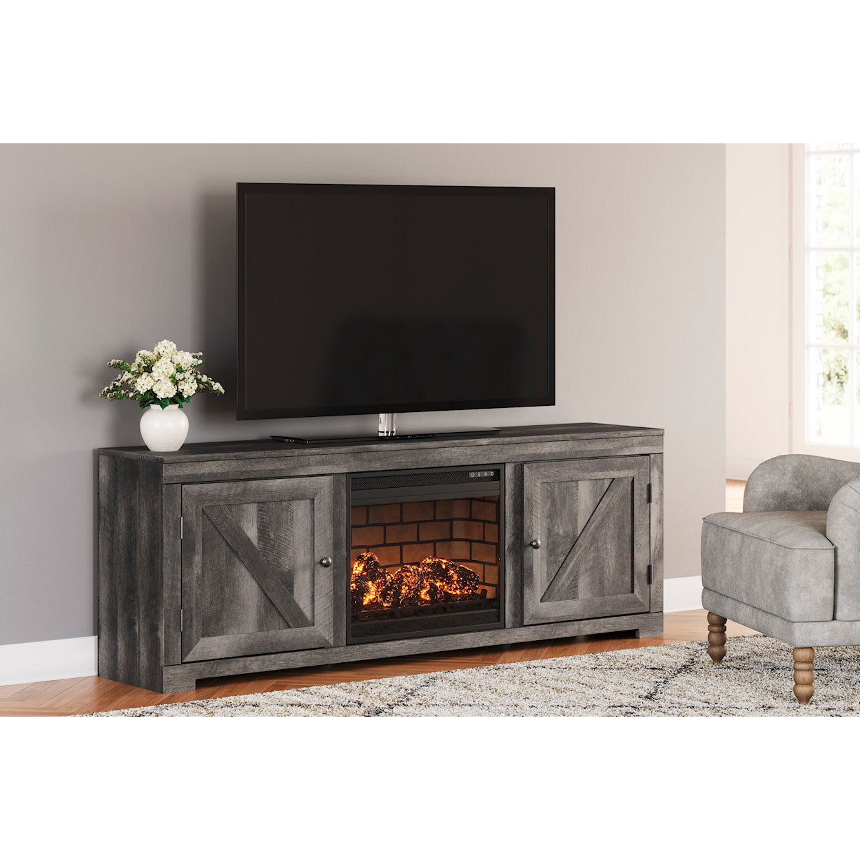 Signature Design by Ashley Wynnlow TV Stand with Electric Fireplace