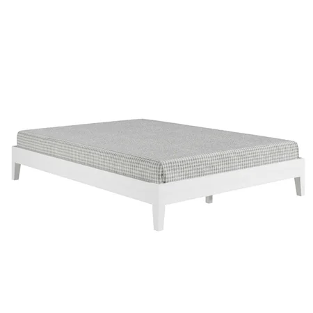 Nix Contemporary Queen Platform Bed - White