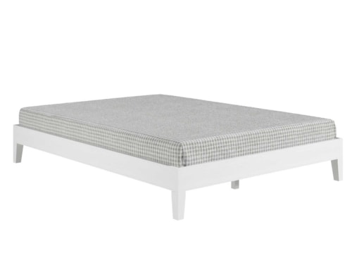 Nix Contemporary Queen Platform Bed - White