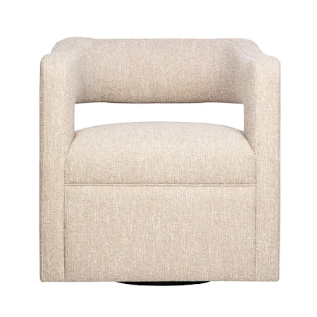 Lexy Upholstered Accent Swivel Chair - Natural