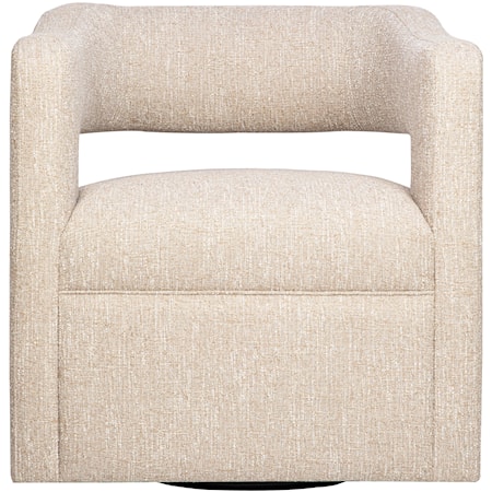 Lexy Upholstered Accent Swivel Chair - Natural