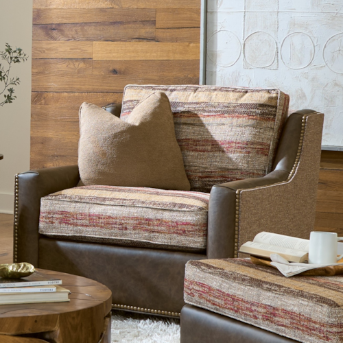 Transitional Chair with Nailhead Trim