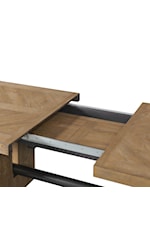 Intercon Landmark Mid-Century Modern Trestle Dining Table with Leaf