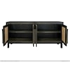 International Furniture Direct Cosalá Black 4-Door Console Table