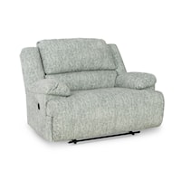 Oversized Recliner in Gray Fabric