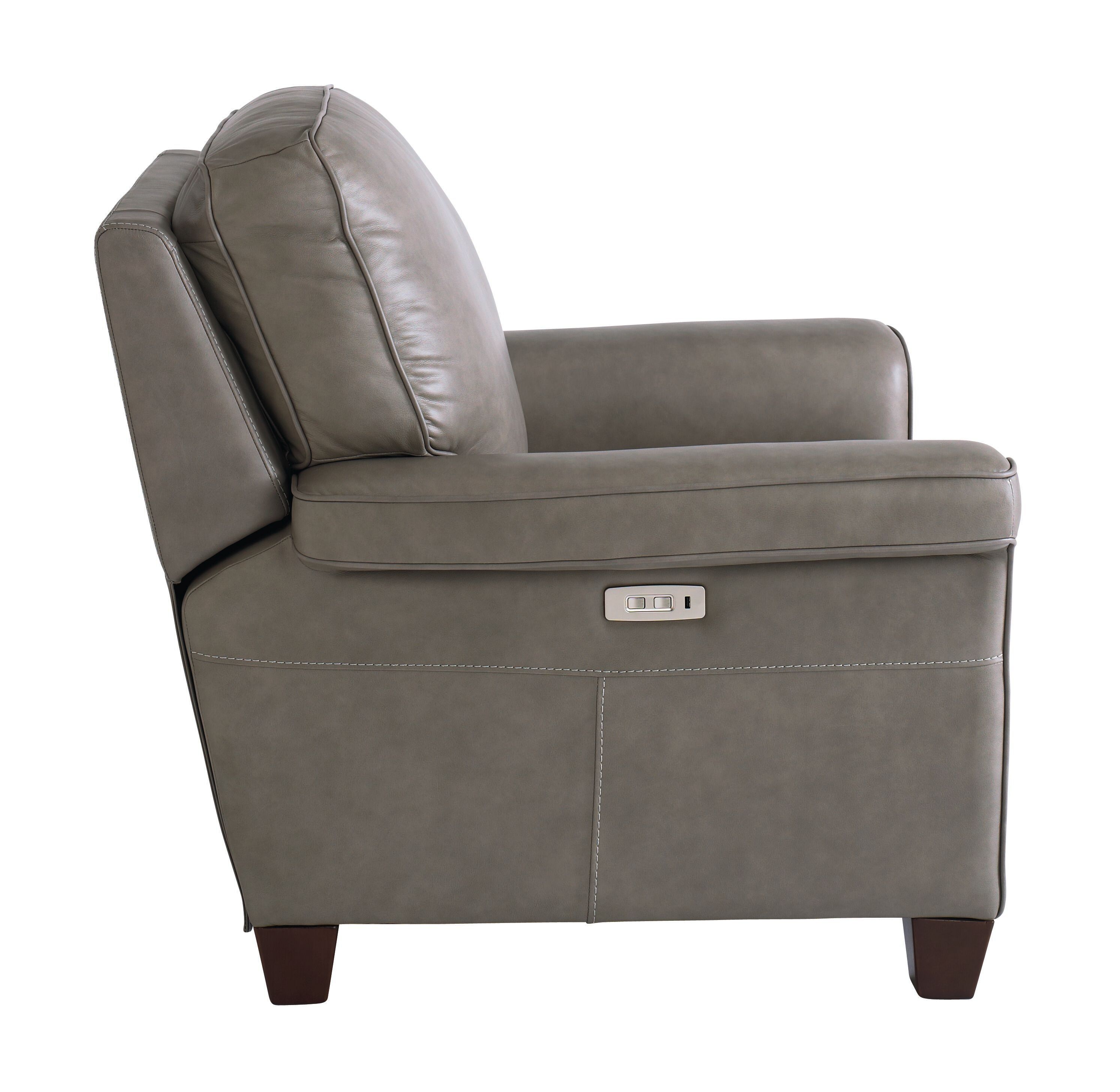 Bassett Club Level Dixon 3744P0G Transitional Power HighLeg Recliner Steger's Furniture