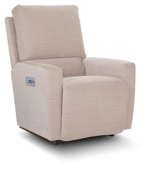 Contemporary Power Rocking Recliner with Power Headrest and Lumbar