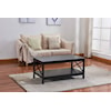 Milton Greens Stars Coffee Tables BLACK X-SIDE PANEL COFFEE TABLE | WITH BOTTO