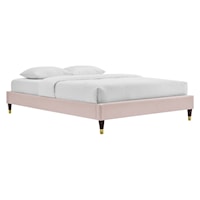 Full Performance Velvet Platform Bed Frame