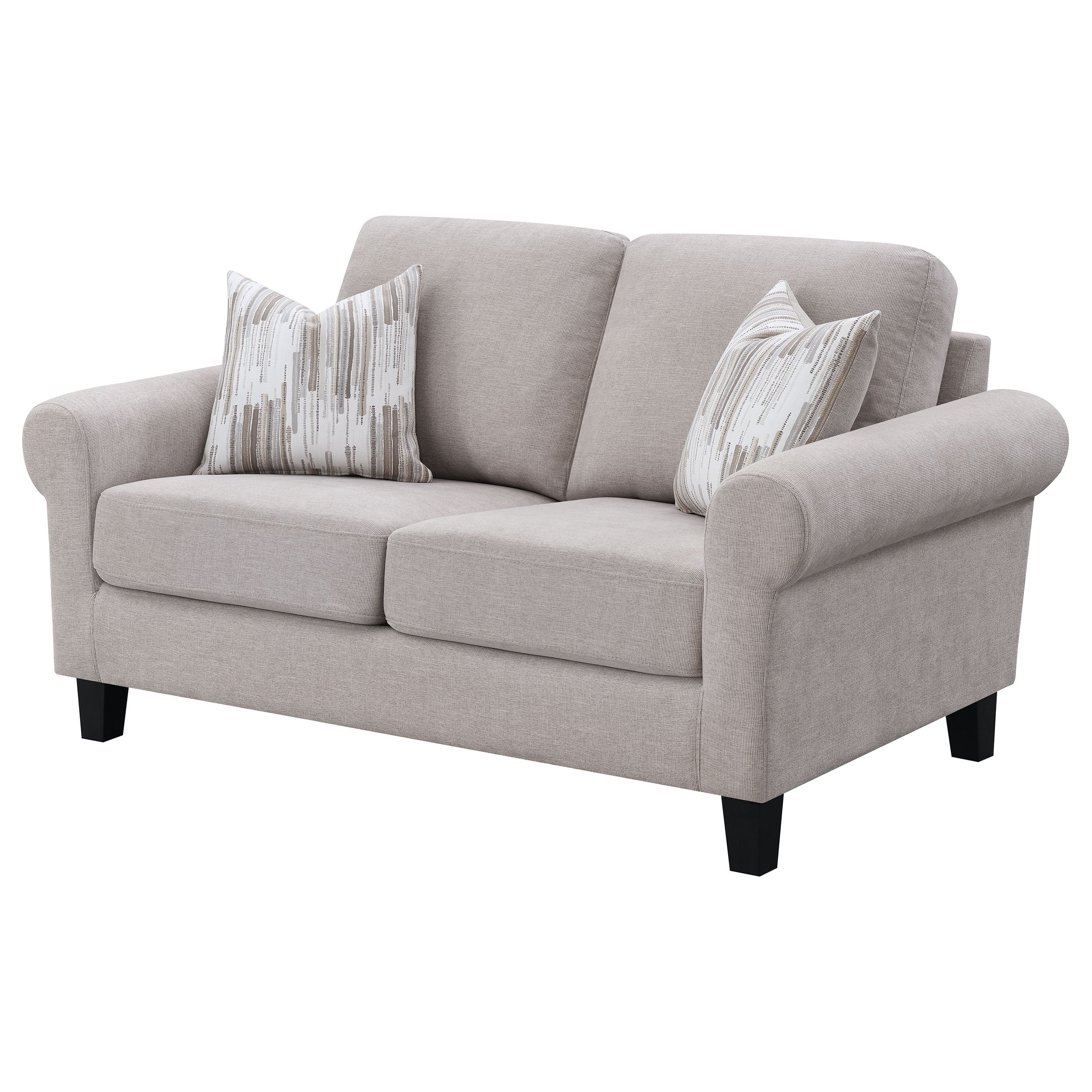 Nadine Arm Loveseat Oatmeal