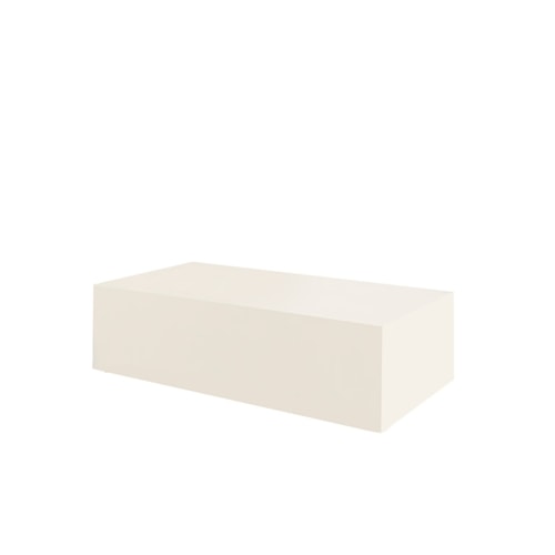 Bellino Coffee Table With Concrete Aluminum Finish - Ivory