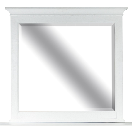 Modern Farmhouse Landscape Mirror with Crown Molding