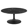Modway Lippa 36" Round Marble Coffee Table