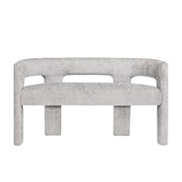 Gwen Upholstered Accent Bench - Grey