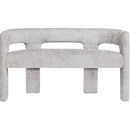 Gwen Upholstered Accent Bench - Grey