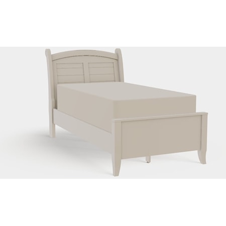 Twin XL Arched Panel Bed with Low Footboard