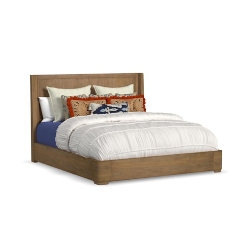Transitional King Panel Bed