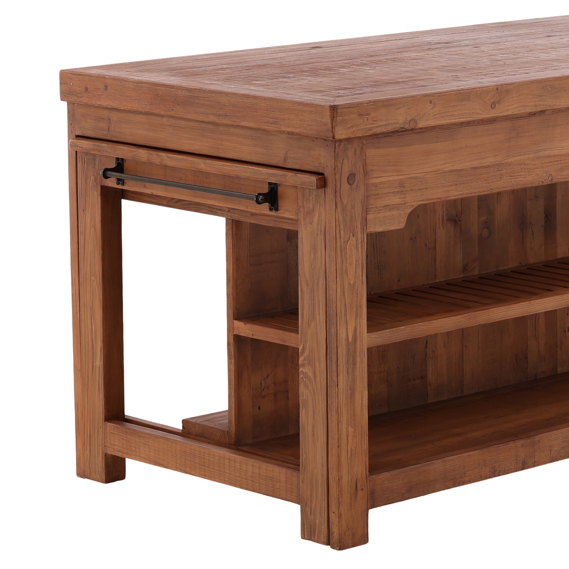 Furniture Classics Montana 2-Shelf Kitchen Island with Extendable Table