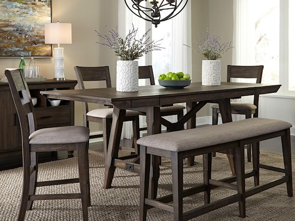 6 Piece Counter-Height Gathering Dining Set