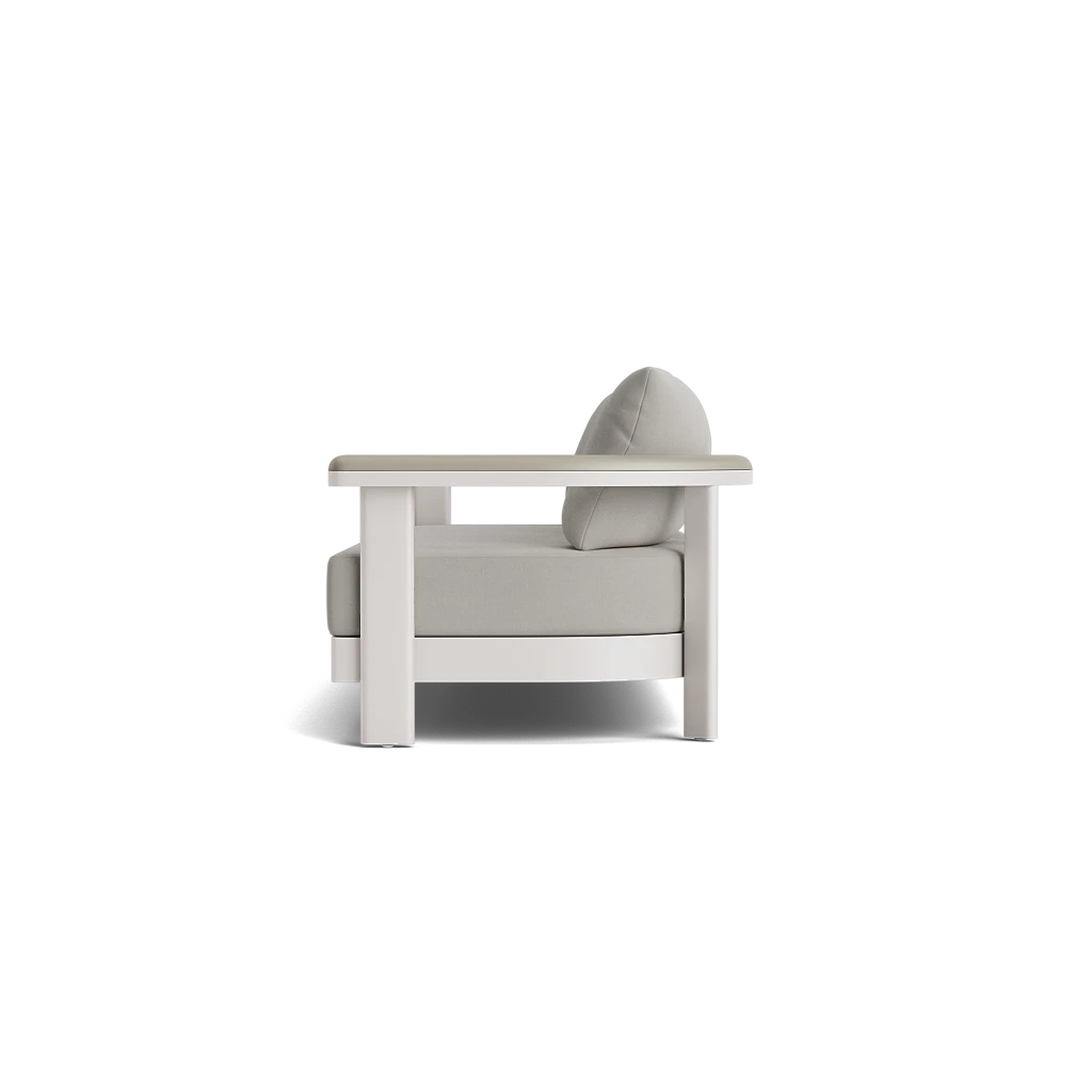 Cushioned Aluminum Curve Sofa