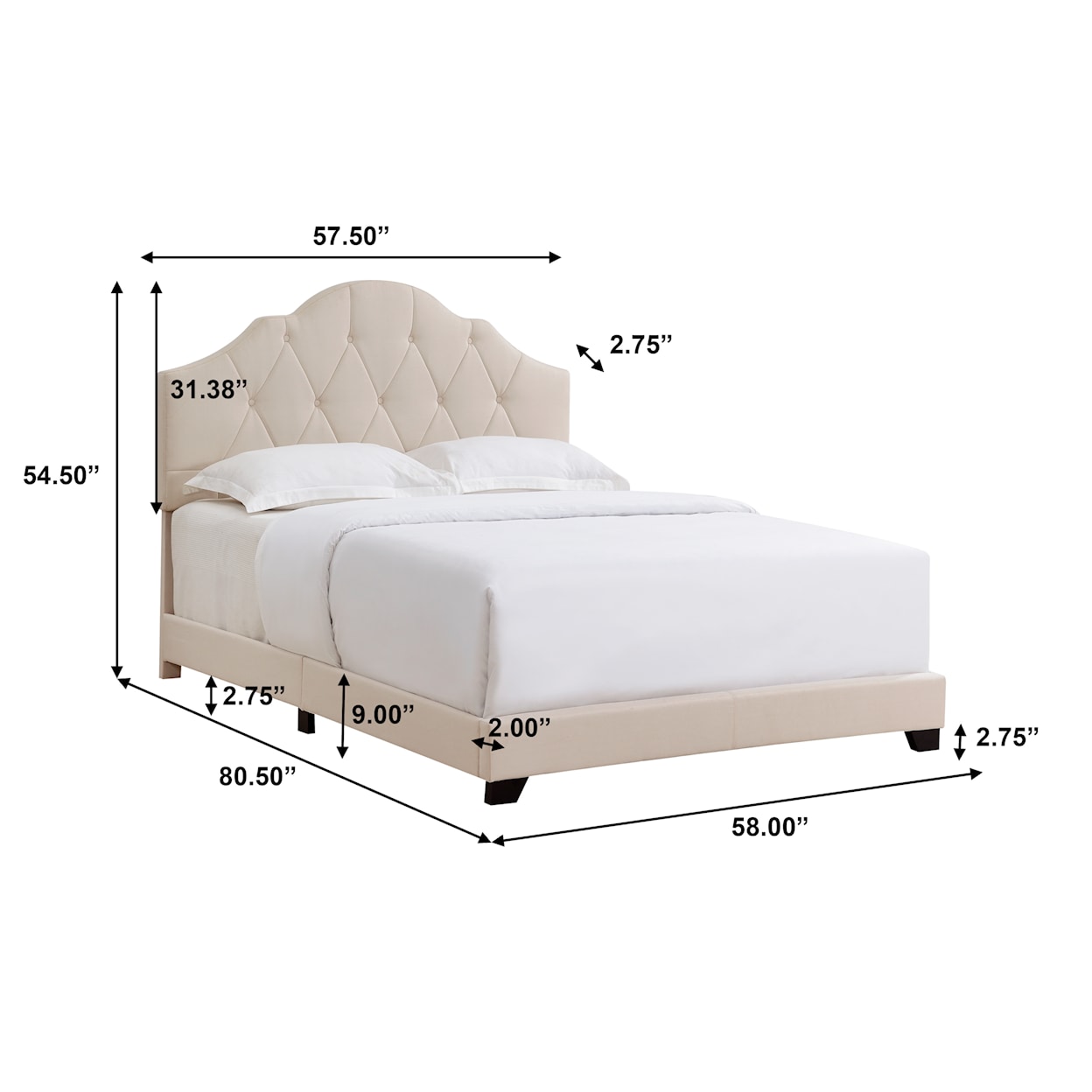 Accentrics Home Fashion Beds Full Upholstered Bed