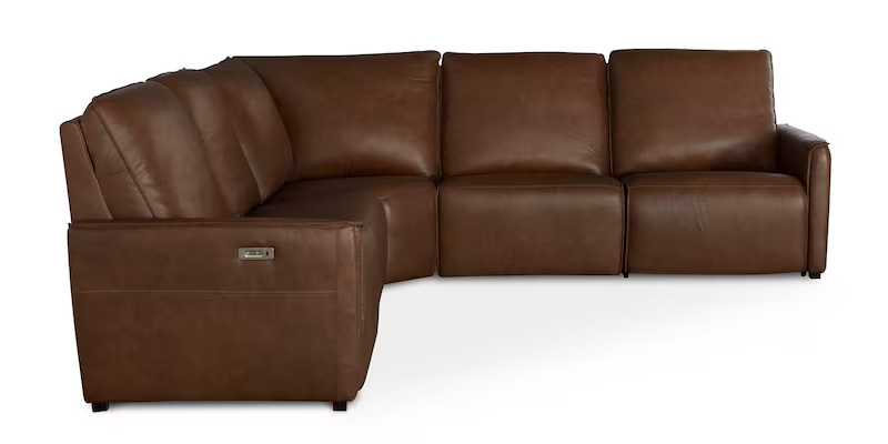 Bassett Everett Everett Leather Reclining Sectional