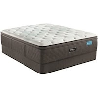 Cal King 15 1/2" Plush Pillow Top Mattress and 9" Steel Foundation