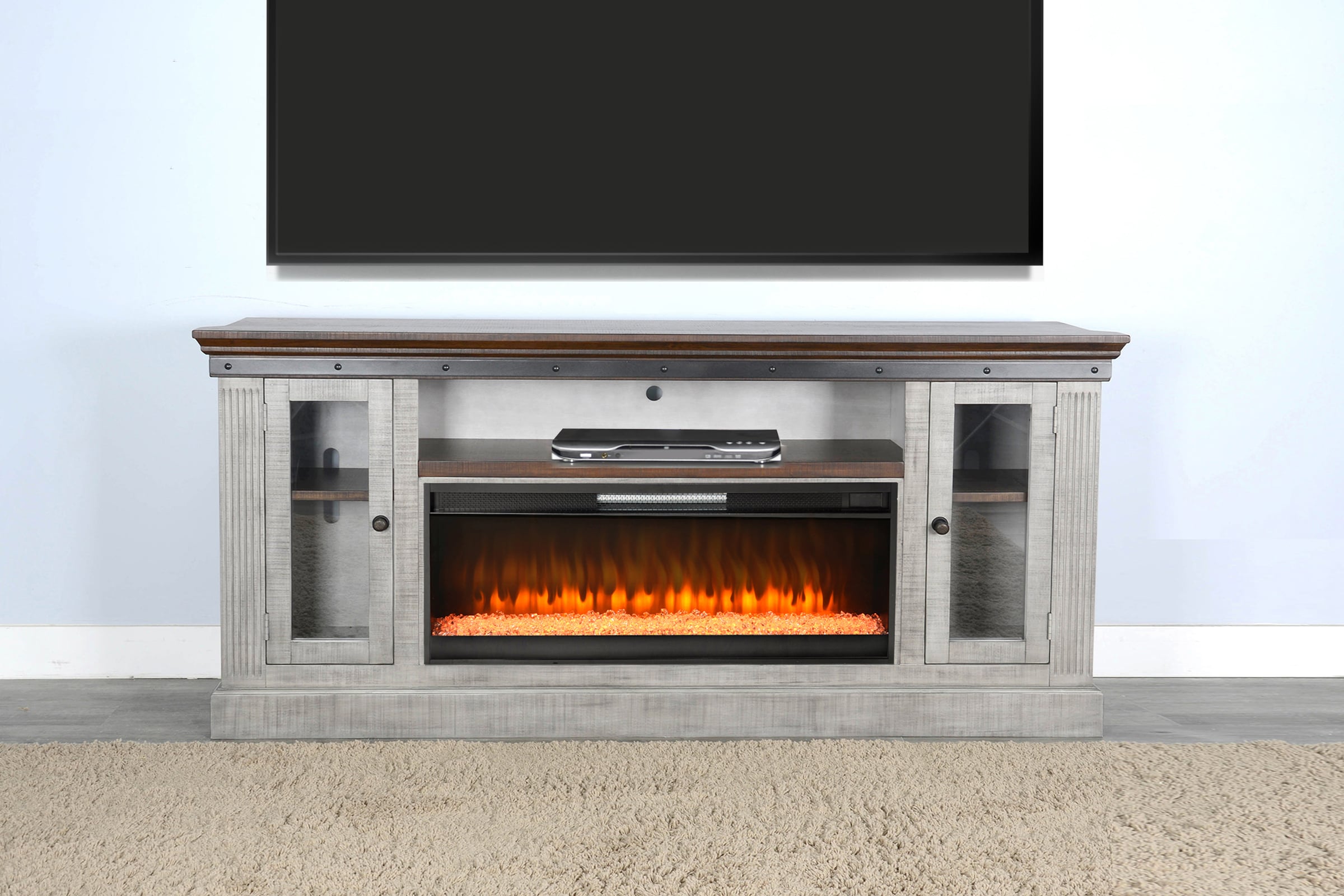 TV Stand with Fireplace Insert