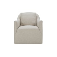 Casual Swivel Chair with Loose Pillow Back