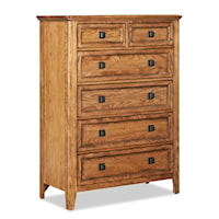 Rustic 6-Drawer Chest with Cedar-Lined Drawers