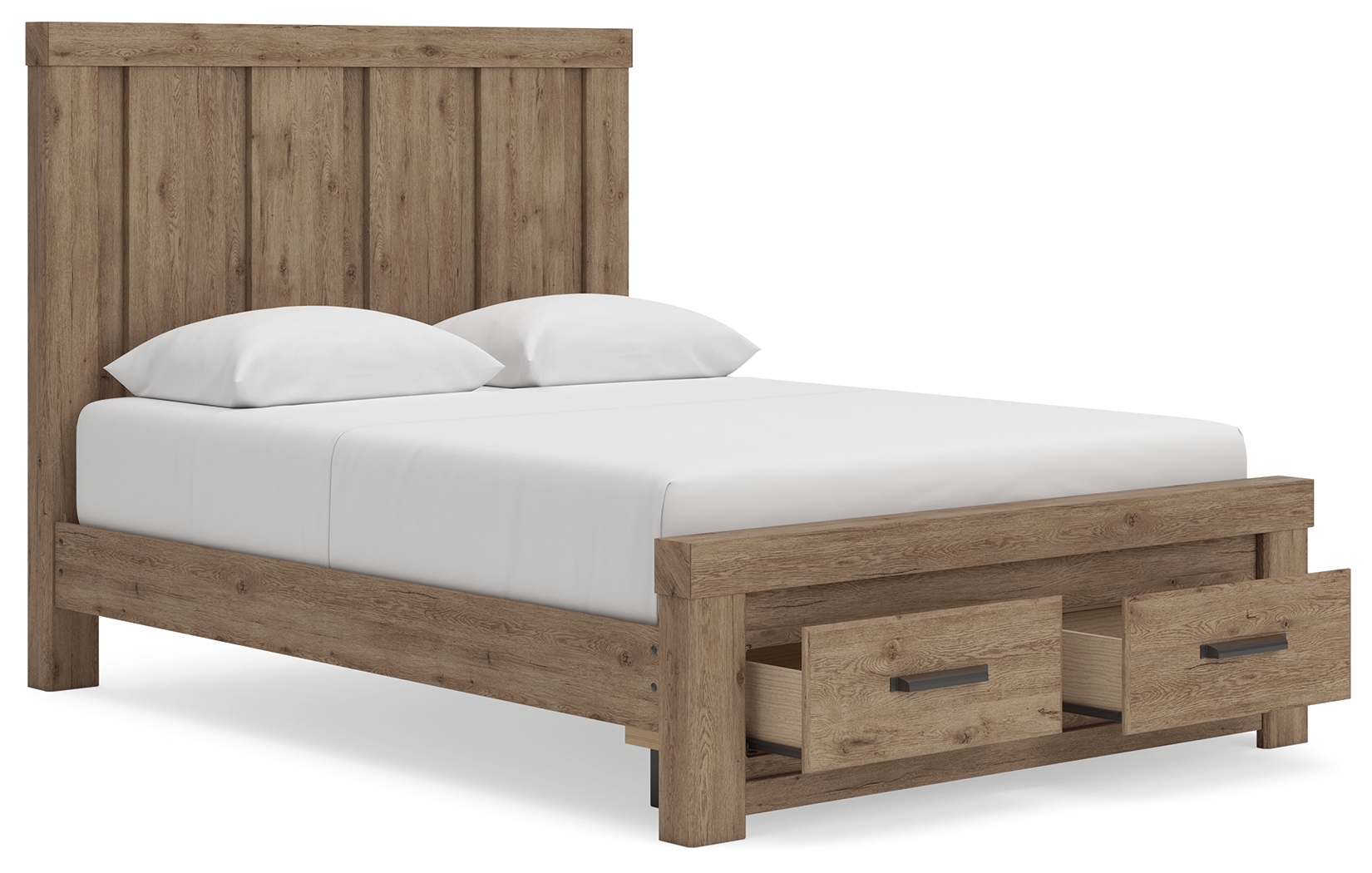 Queen Panel Storage Bed