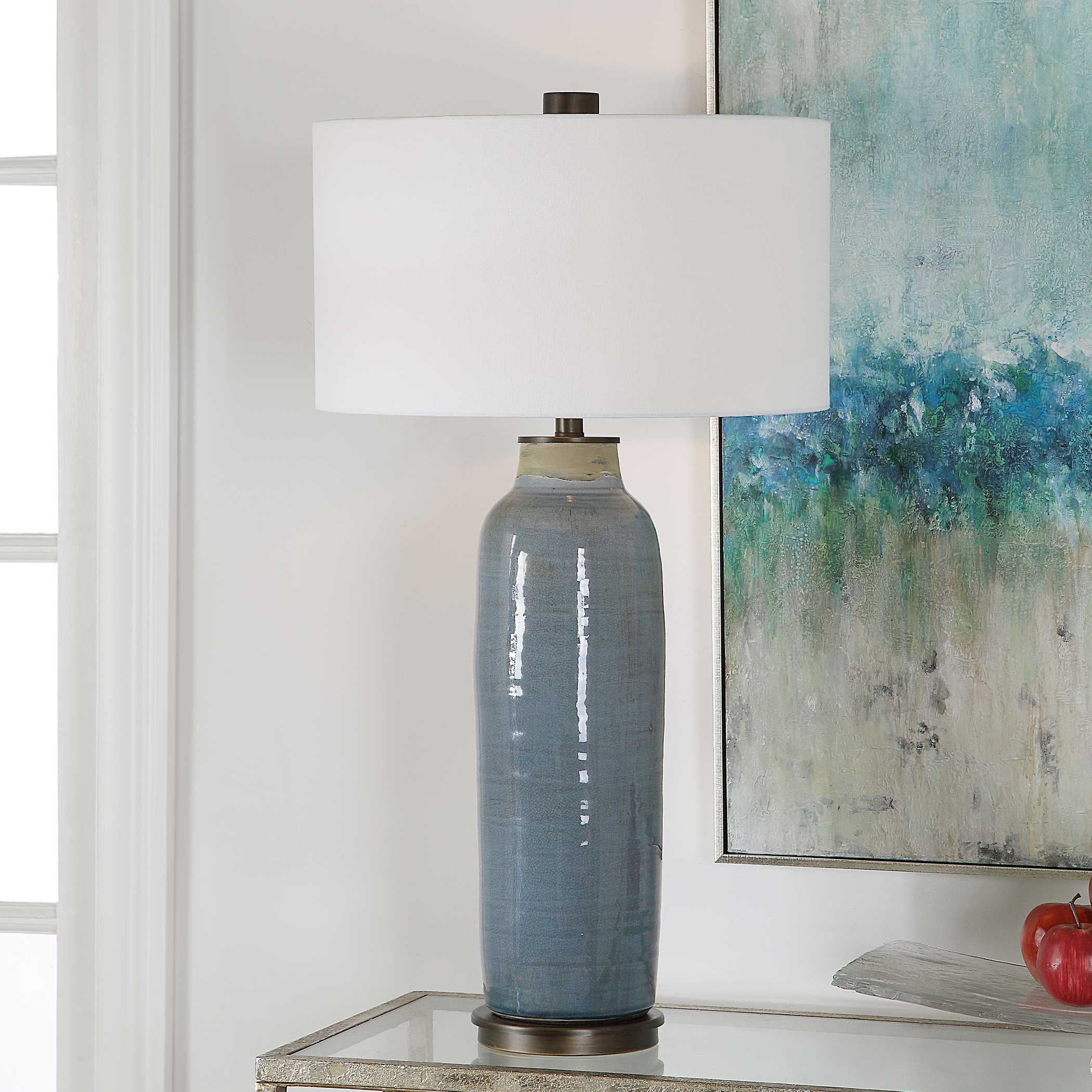 Uttermost Vicente Vicente Slate Blue Table Lamp