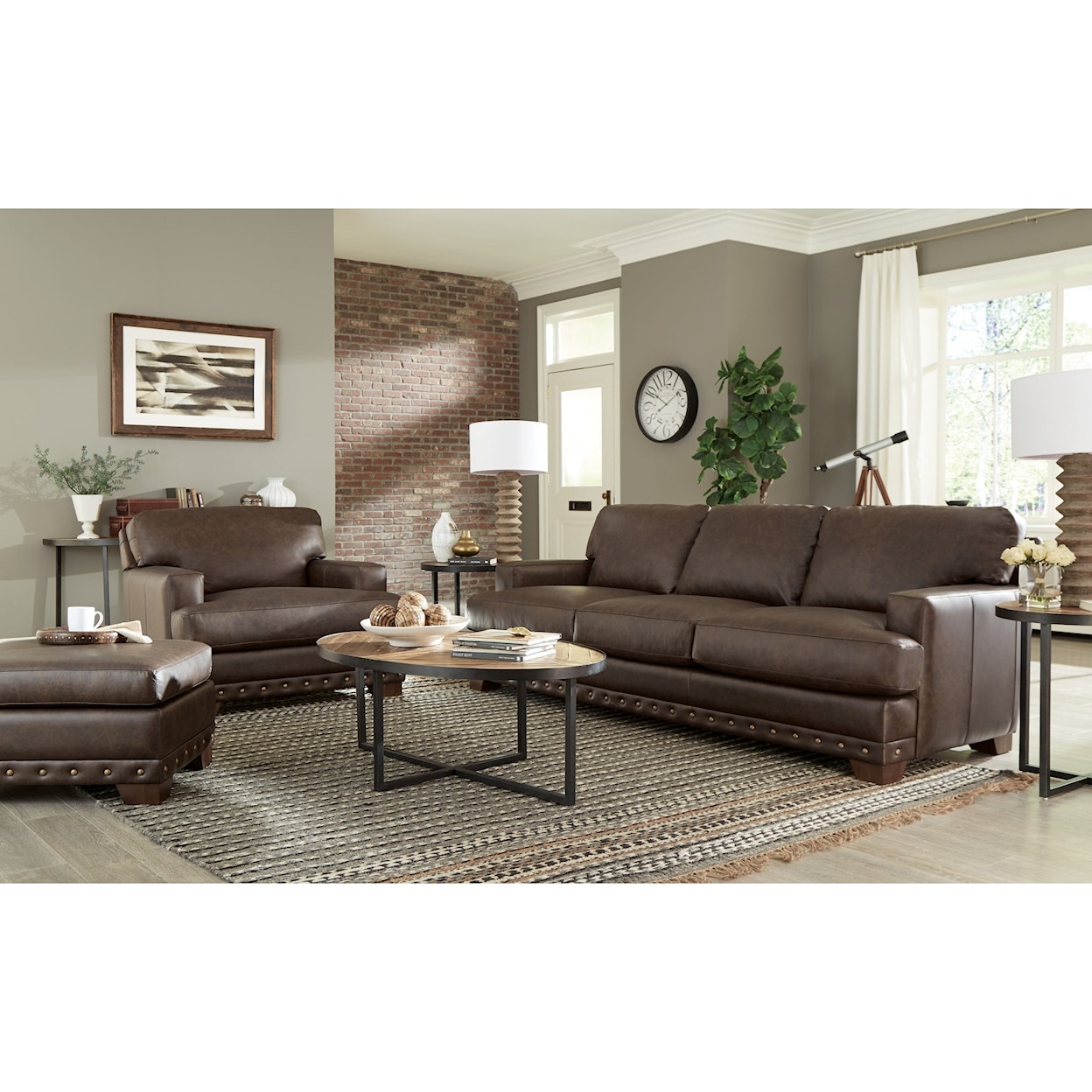 Hickory Craft L782750 Sofa w/ Nailheads