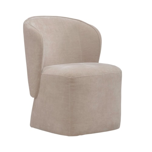 Transitional Accent Dining Chair with Casters