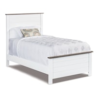 Generations Twin Panel Shiplap Bed in Two-Tone Finish