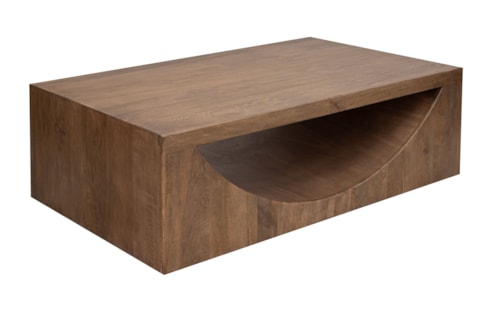 Contemporary Cocktail Table with Hidden Casters