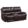 New Classic Cicero Cicero Loveseat W/ Pwr Fr & Hr-Brown