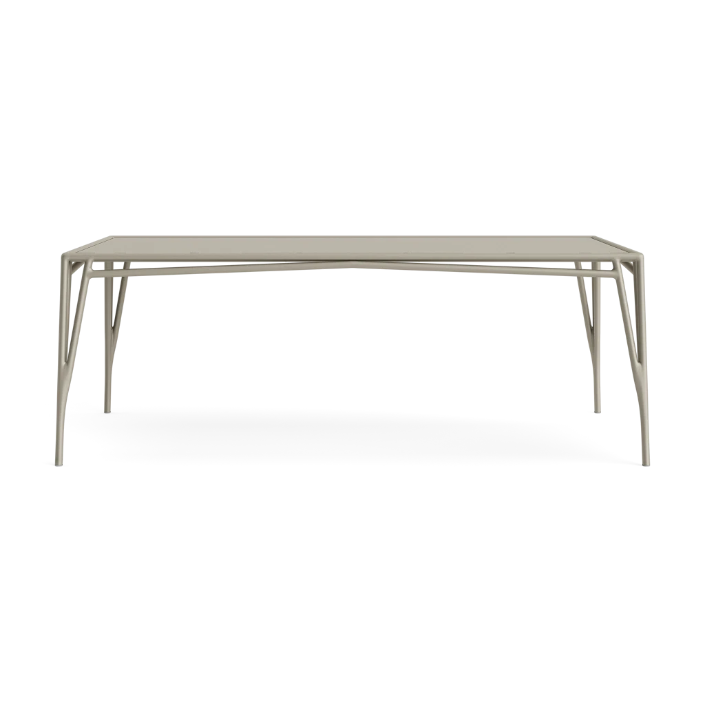 81" Rectangular Aluminum Dining Table