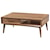 Winners Only Avenue Mid-Century Modern Coffee Table with Splayed Legs and Full Extension Drawer